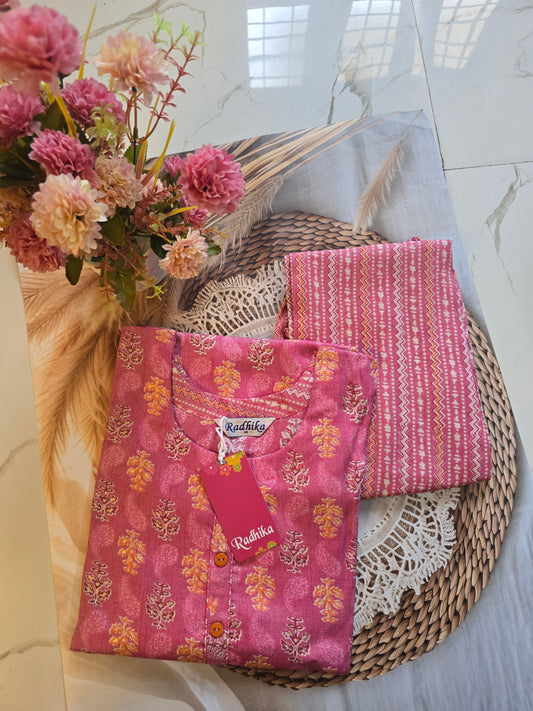 Cotton 2 piece kurthi
