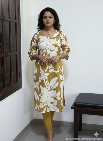 Rayyon printed kurthi