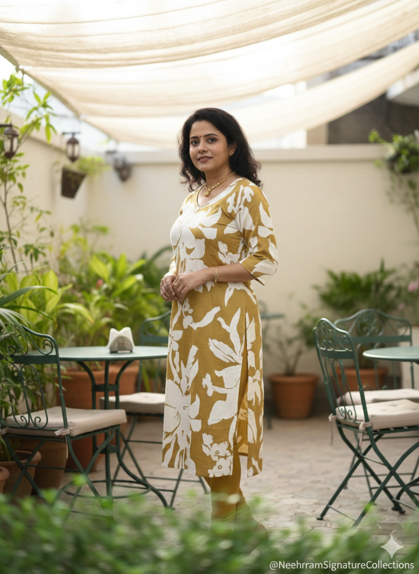 Rayyon printed kurthi