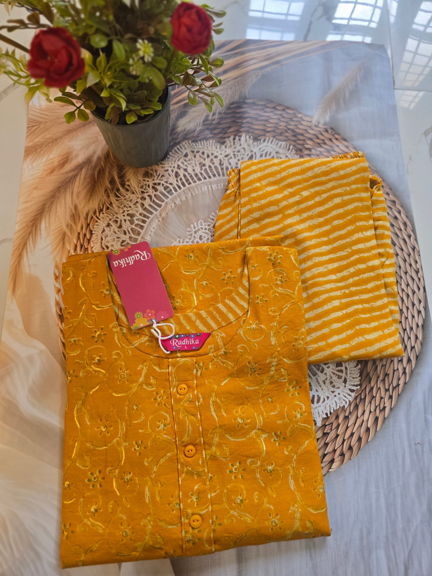 Cotton 2 piece kurthi