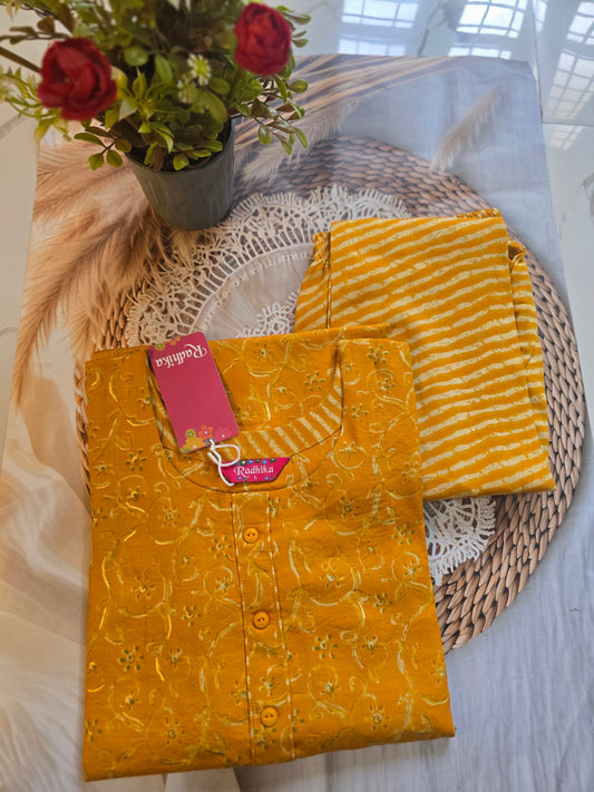 Cotton 2 piece kurthi