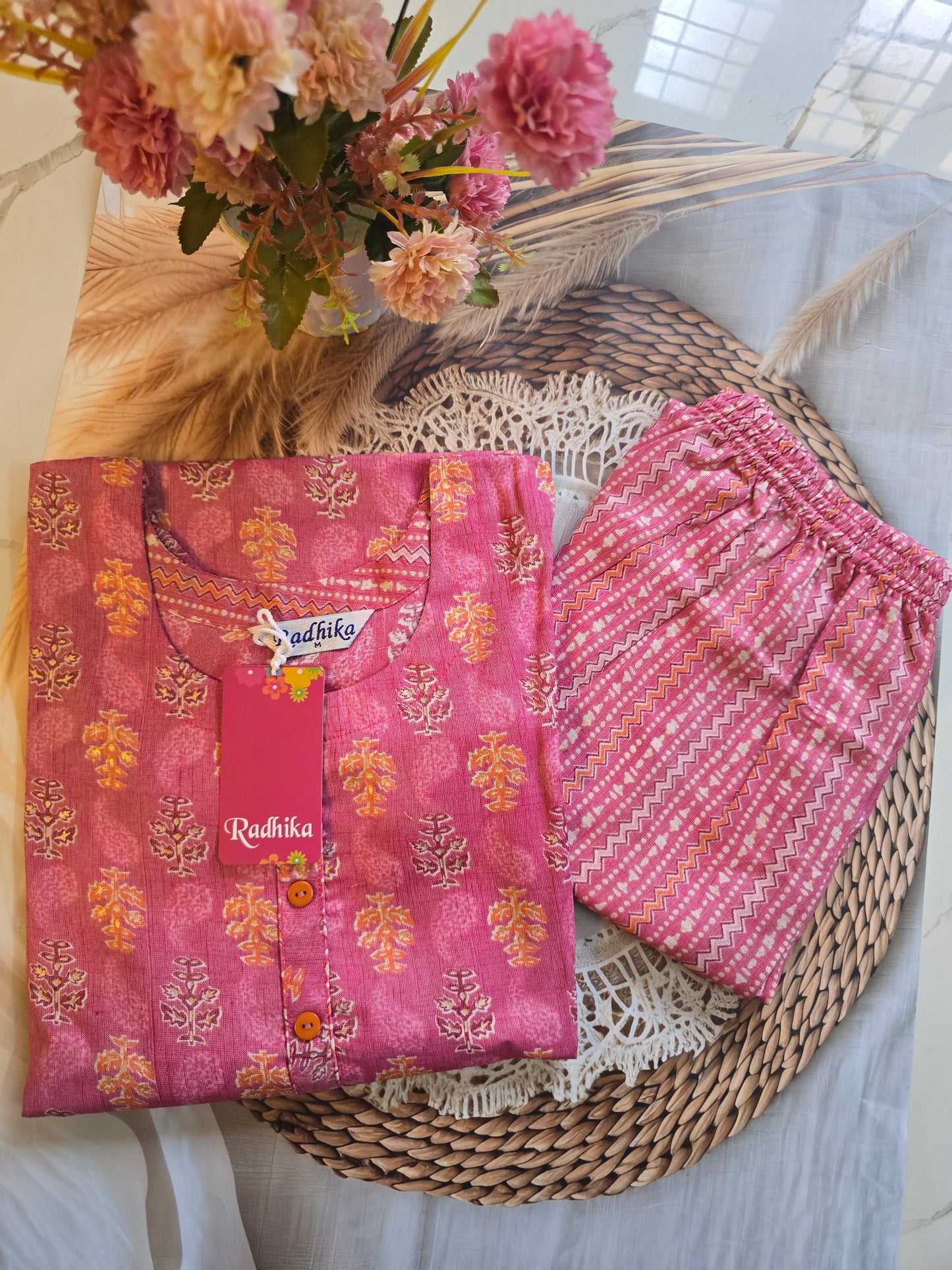 Cotton 2 piece kurthi