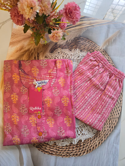 Cotton 2 piece kurthi