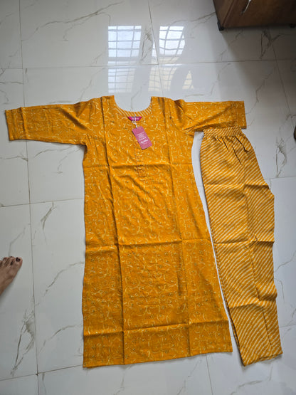 Cotton 2 piece kurthi